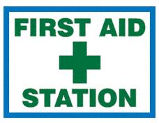 First Aid Station Sign - Click Image to Close